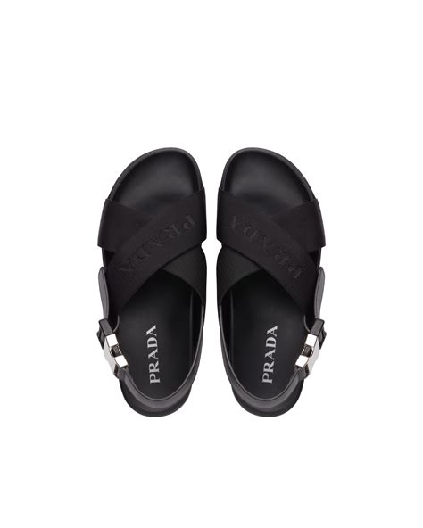 prada strandtas|Prada leather sandals.